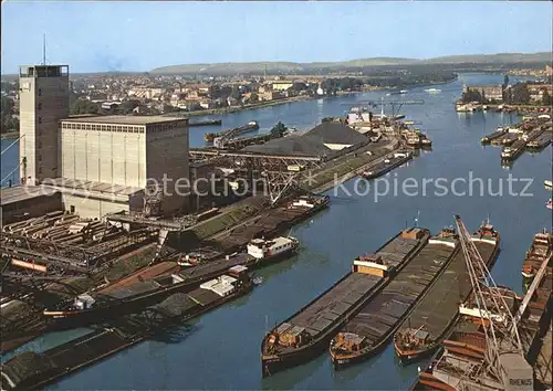 Hafenanlagen Basel Kleinhueningen Rheinhafen Kat. Schiffe