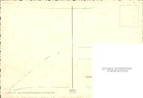 Flughafen Airport Aeroporto Tempelhof Berlin Brandenburgertor Kat. Flug