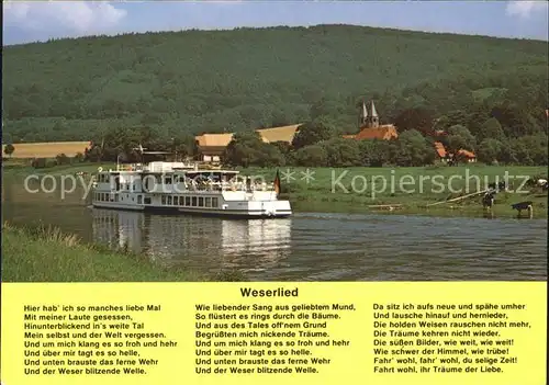 Motorschiffe Weserlied Benediktinerkloster Bursfelde Kat. Schiffe