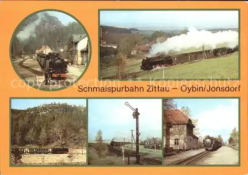 Lokomotive Schmalspurbahn Zittau Oybin Bahnhof Jonsdorf Kat. Eisenbahn