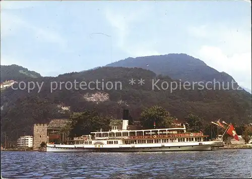 Dampfer Seitenrad DS Uri Vierwaldstaettersee  Kat. Schiffe