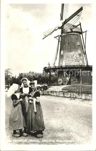 Trachten Holland Zeeland Walcheren Windmuehle Kat. Trachten