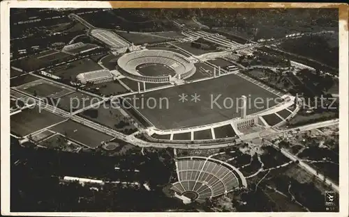 Stadion Reichssportfeld Dietrich Eckardt Buehne Fliegeraufnahme Berlin Olympia Kat. Sport