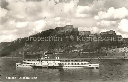 Dampfer Seitenrad Vaterland Koblenz Ehrenbreitstein  Kat. Schiffe