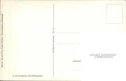 Compton E. H. Berchtesgaden Kat. Kuenstlerkarte