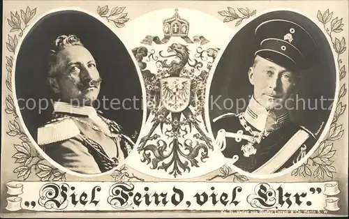Wilhelm II Kronprinz Wilhelm von Preussen Kat. Persoenlichkeiten