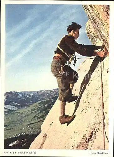 Bergsteigen Klettern Felswand  Kat. Bergsteigen