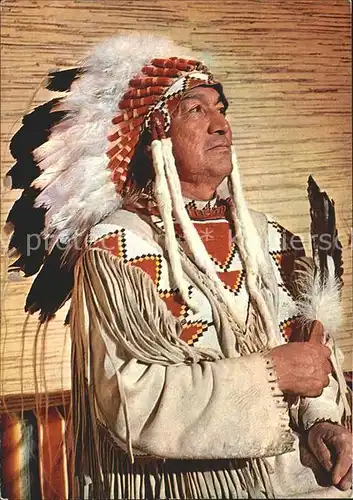 Indianer Native American Cree Indianer Haeuptling Baeren Kind  Kat. Regionales