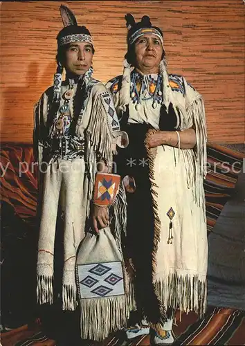 Indianer Native American Squaws Cree Stamm Mutter Tochter  Kat. Regionales