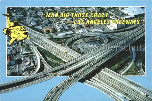 Autobahn Fliegeraufnahme Freeway Los Angeles  Kat. Autos