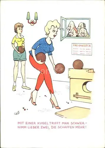 Kegeln Frauen Humor  Kat. Sport