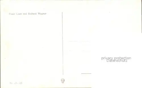 Liszt Franz Komponist Richard Wagner Kuenstlerkarte H. Schubert  Kat. Musik