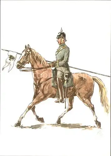 Regimente Jaeger Regiment zu Pferde Unteroffizier Preussen um 1900 Kat. Regimente