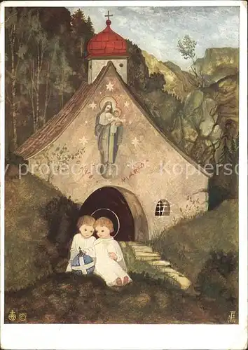 Kuenstlerkarte Cothen Legende Nr. 5479 Engel Kapelle Ave Maria  Kat. Kuenstlerkarte