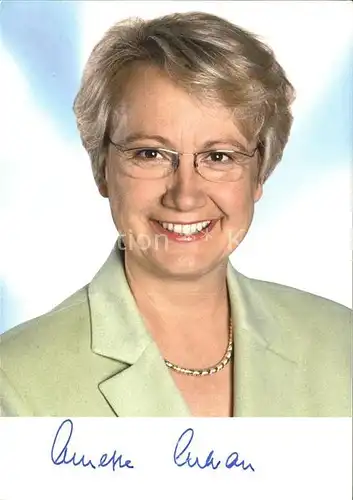 Politiker Annette Schavan Autogramm Kat. Politik