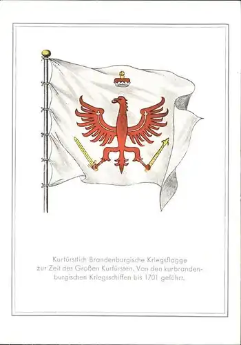 Regimente Kurfuerstlich Brandenburgische Kriegsflagge  Kat. Regimente