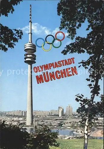 Fernsehturm Funkturm Olympia Muenchen Olympisches Dorf  Kat. Gebaeude