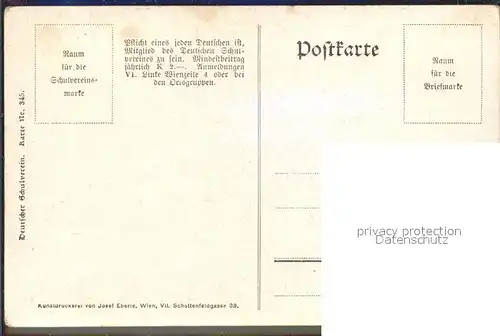 Verlag Schulverein Nr. 345 Bergsteiger  Kat. Bund der Deutschen