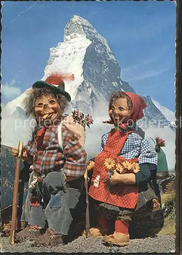 Spielzeug Mecki aehnlich Wanderung Pfeife Matterhorn Blumen  Kat. Spiel