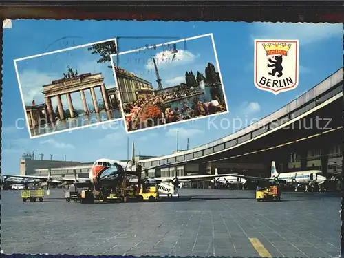 Flughafen Airport Aeroporto Tempelhof Berlin Brandenburgertor  Kat. Flug