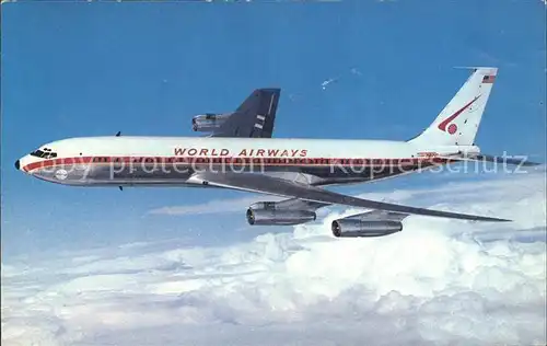 Flugzeuge Zivil A 707 Intercontinental Jetliner World Airways  Kat. Airplanes Avions