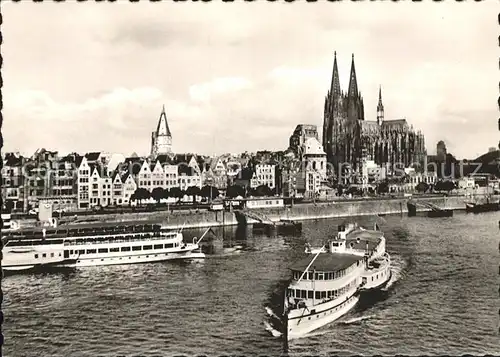 Motorschiffe Dampfer Koeln am Rhein  Kat. Schiffe