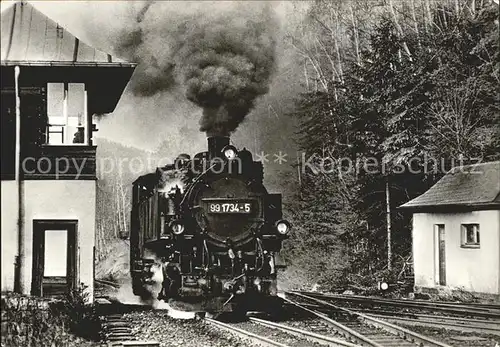 Lokomotive Schmalspurbahn Freital Hainsberg Kipsdorf Bahnhof  Kat. Eisenbahn