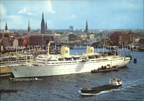 Dampfer Oceanliner Gripsholm Hamburg Hafen  Kat. Schiffe