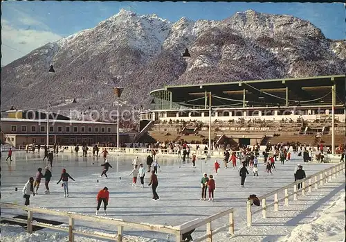 Eislaufen Schlittschuhlaufen Olympia Eisstadion Garmisch Partenkirchen Kramer Curlingbahn Kat. Sport