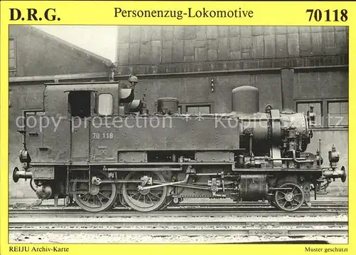 Lokomotive Dampf Personenzug Tenderlokomotive 70118 D.R.G.  Kat. Eisenbahn