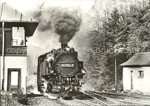 Lokomotive Schmalspurbahn Freital Hainsberg Kurort Kipsdorf Bahnhof  Kat. Eisenbahn