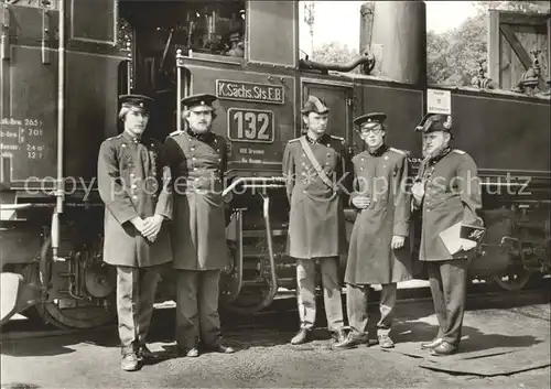 Eisenbahn Traditiosnbahn Radebeul Ost Radeburg Zugpersonal Uniform Kat. Eisenbahn