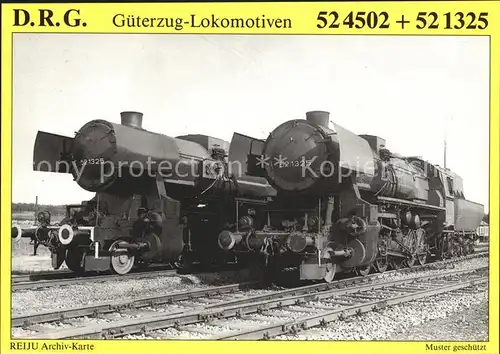 Lokomotive Dampf Gueterzuglokomotiven 52 4502 und 52 1325 Lissa Wartheland Kat. Eisenbahn