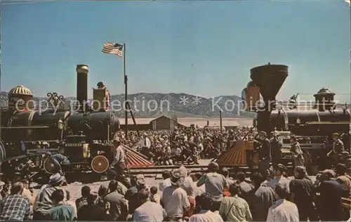 Lokomotive Golden Spike National Historic Site Centennial ceremony Railroad  Kat. Eisenbahn