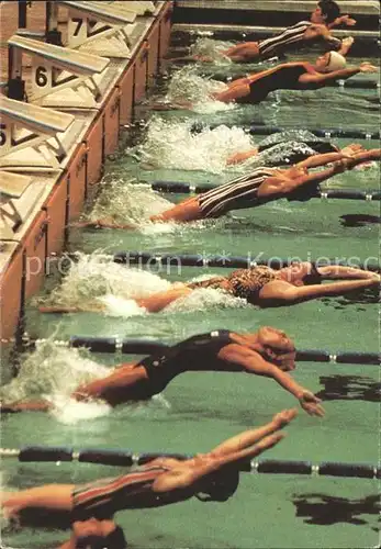 Schwimmen 200 m Ruecken Mexico 1968 Spendenkarte Kat. Sport