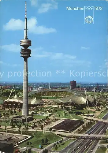 Olympia Olympiaturm Schwimmhalle Olympiastadion Muenchen Kat. Sport