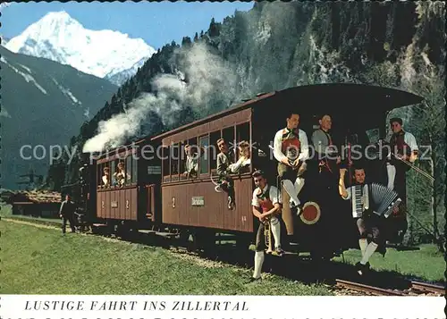 Eisenbahn Zillertal Musikanten Akkordeon Posaune Trompete Kat. Eisenbahn