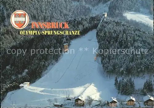 Ski Flugschanze Olympia Sprungschanze Innsbruck Fliegeraufnahme Kat. Sport