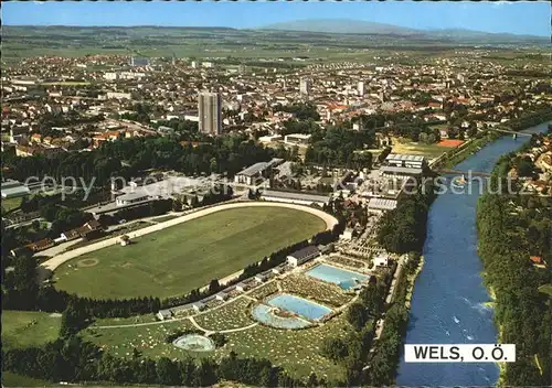 Stadion Wels Oberoesterrreich Fliegeraufnahme Kat. Sport