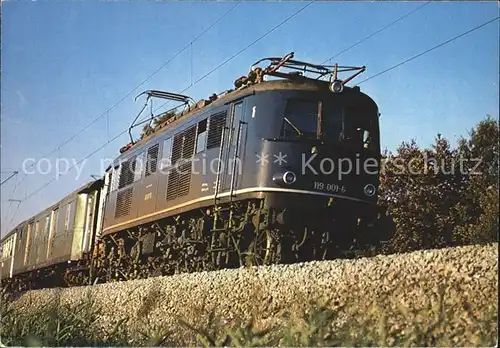 Lokomotive Elektro Schnellzuglokomotive 119 001 6 DB Otting Weilheim Kat. Eisenbahn