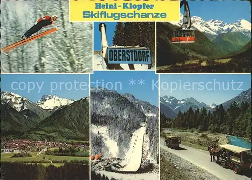 Ski Flugschanze Heini Klopfer Oberstdorf Birgsautal Seilbahn  Kat. Sport