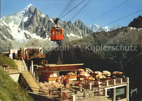 Seilbahn Brevent Massif du Mont Blanc Plan Praz Dru Verte Kat. Bahnen
