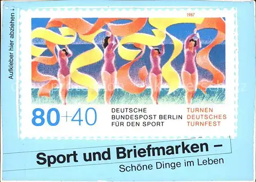 Turnfest Deutsche Bundespost Berlin Sticker  Kat. Sport