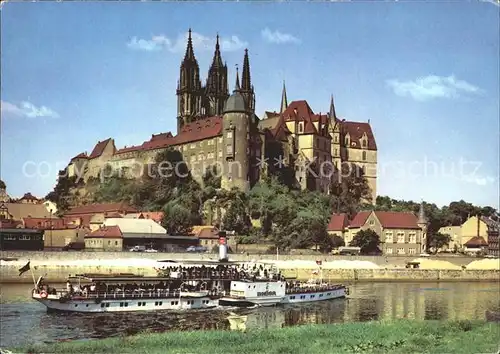 Dampfer Seitenrad Meissen Albrechtsburg Dom  Kat. Schiffe