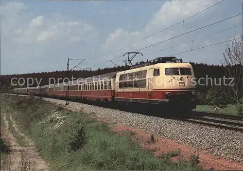 Eisenbahn Elektro Schnellzuglokomotive 103 176 4 DB Blauer Enzian Kat. Eisenbahn