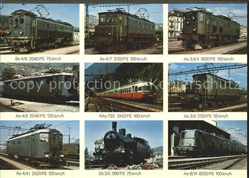 Lokomotive Schweizer Lokomotiven Ae 3 6 II Eb 3 5 Re 4 41 Ae 4 6 Kat. Eisenbahn