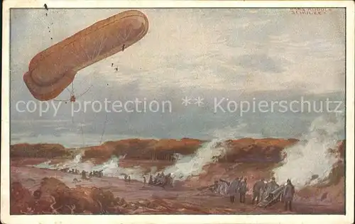 Zeppelin Fesselballon Artillerie Hans Rudolf Schulze Deutscher Luftflotten Verein Kat. Flug