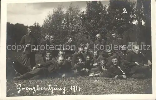 Militaria Schweiz Grenzbesetzung 1914 Gruppenfoto Kat. Militaria