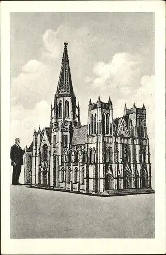 Kuriosum Modell Kathedrale New York Streichholz  Kat. Unterhaltung
