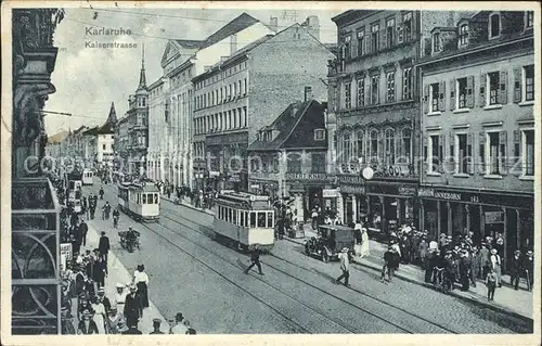 Strassenbahn Karlsruhe Kaiserstrasse  Kat. Strassenbahn